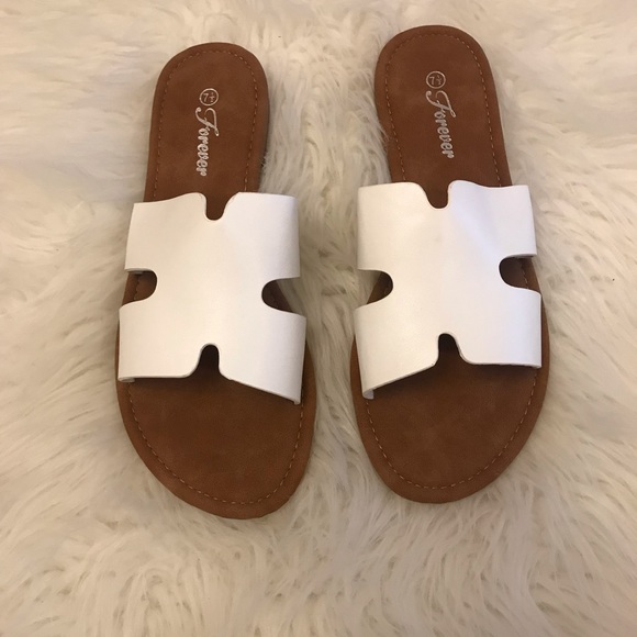 Jolie White Slip On Sandal - Picture 6 of 6